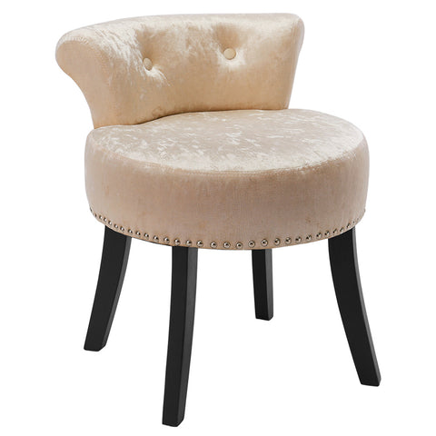 Velvet Bedroom Chair Makeup Vanity Padded Dressing Stool, ZH0349