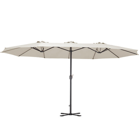 Large Double-sided Twin Garden Parasol with Crank without Base, LG0806