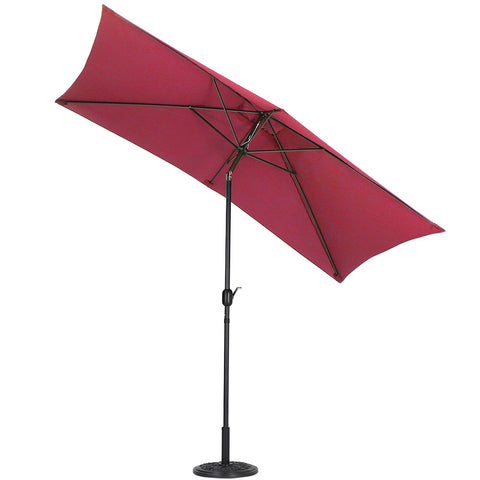 Waterproof Rectangular Parasol for Outdoor with Round Base, LG0448LG0454