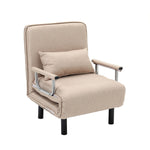Fabric Sofa Bed Recliner Chair Single Sleeper Bed Couch, ZH0538
