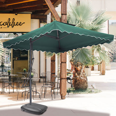Double Top Garden Cantilever Parasol with Fillable Base, LG0811LG0534