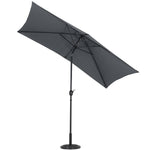 Waterproof Rectangular Parasol for Outdoor with Round Base, LG0452LG0454