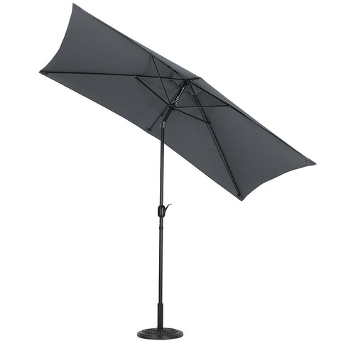 Waterproof Rectangular Parasol for Outdoor with Round Base, LG0452LG0454