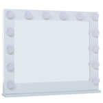 Metal Round Lighted Makeup Mirror for Tabletop, SP2221