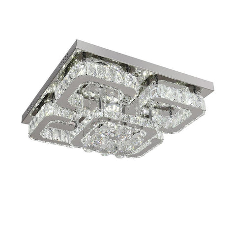 Livingandhome Modern Fancy Crystal LED Flush Mount Ceiling Light Fixture, LG0667