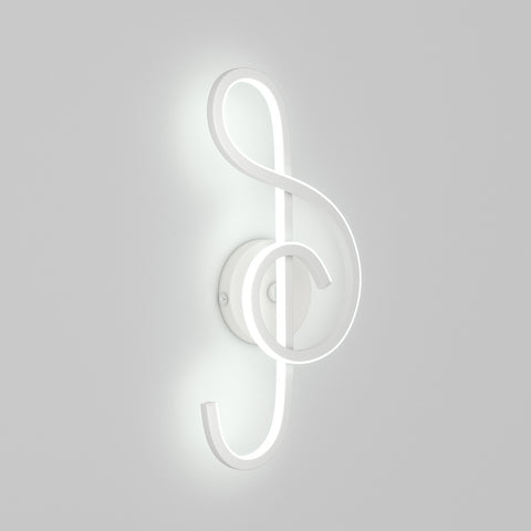 LED Music Note Wall Mount Light Fixture in White Light, LG0951