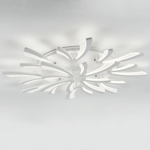 Livingandhome Unique V-Shaped LED Semi Flush Ceiling Light, LG0707