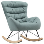 Livingandhome Nordic Wooden Rocking Chair for Living Room Bedroom, JM2102