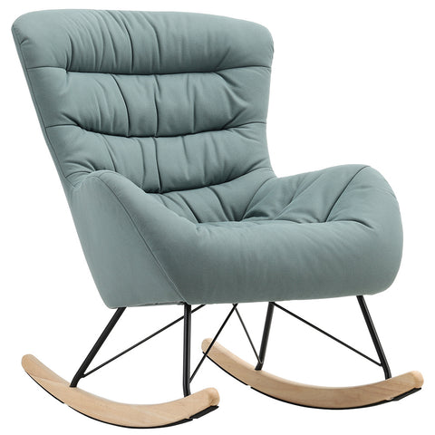 Livingandhome Nordic Wooden Rocking Chair for Living Room Bedroom, JM2102