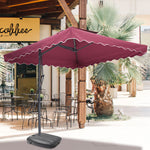 Double Top Garden Cantilever Parasol with Fillable Base, LG0810LG0534
