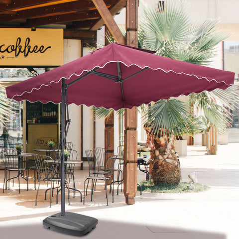 Double Top Garden Cantilever Parasol with Fillable Base, LG0810LG0534