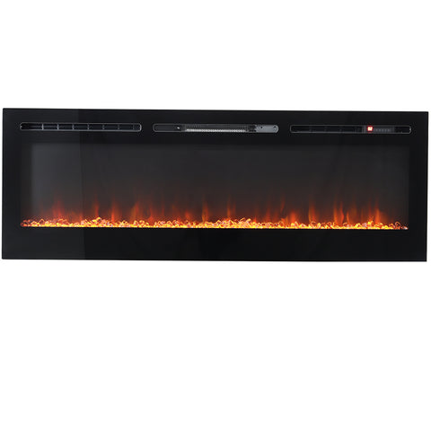 60-inch Recessed Electric Fireplace with Remote Control, PM0887