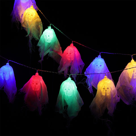 Livingandhome Halloween LED String Lights, 20 Skull Lights for Indoor Outdoor, SW0324