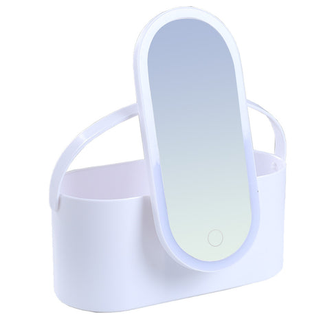 Livingandhome Portable Vanity Travel Makeup Box with LED Light Mirror, SW0343