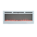 Linear Electric Fireplace Recessed in White, PM0878