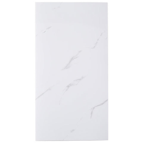 Livingandhome 10pcs Peel and Stick White Marble Wall Sticker, SW0509