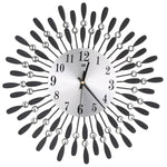 Livingandhome 3D Silent Drop-Shape Metal Wall Clock with Crystal, SP1594