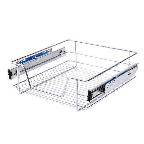 Livingandhome Metal Sliding Kitchen Cabinet Pull Out Wire Basket Organizer, LG0158