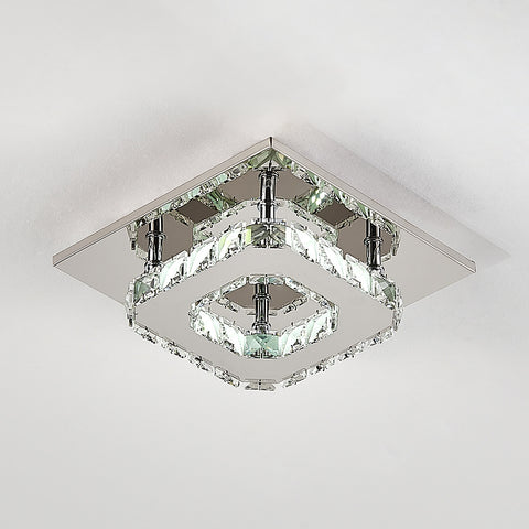 Livingandhome Modern Small Crystal LED Ceiling Light for Hallways and Corridor, LG0727