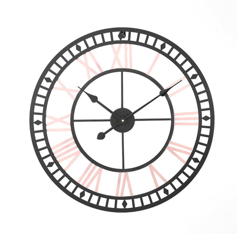 Large Metal Decorative Modern Wall Clock with Roman Numerals, SW0027