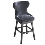 Modern Counter Height Velvet Swivel Bar Stool Set of 2, ZH1034