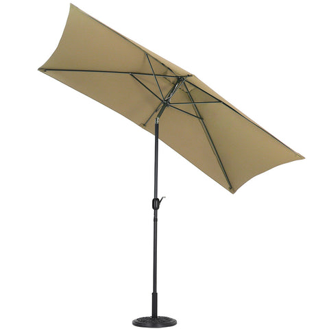 Waterproof Rectangular Parasol for Outdoor with Round Base, LG0450LG0454