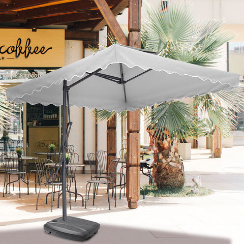 Double Top Garden Cantilever Parasol with Fillable Base, LG0813LG0534
