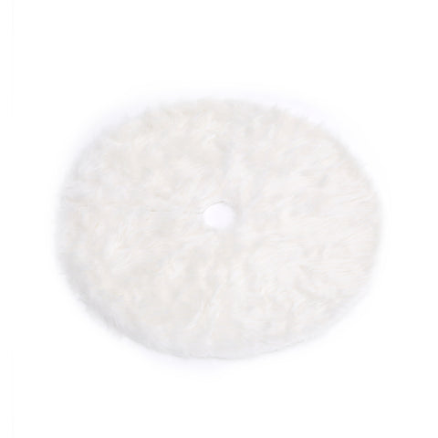 Snow White Plush Christmas Tree Skirt for Holiday Decoration, CD0148