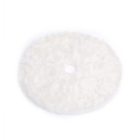 Snow White Plush Christmas Tree Skirt for Holiday Decoration, CD0150