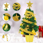 Livingandhome Mini Artificial Pine Tree with Christmas Ornaments Xmas Desktop Decoration, CD0380
