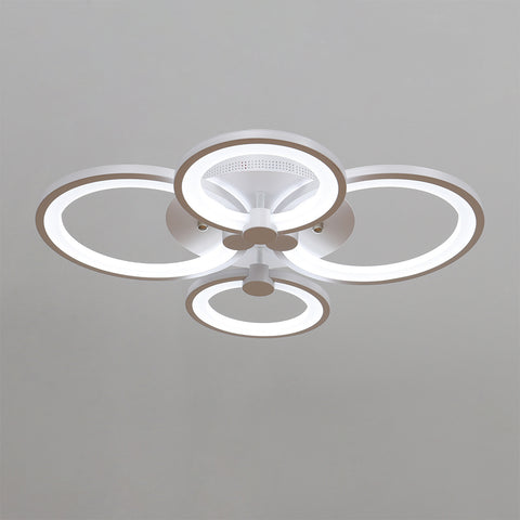 Livingandhome Modern Circular LED Semi Flush Ceiling Light for Nordic Decor, LG0424