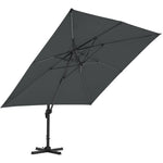 Livingandhome Large Square Canopy Rotating Outdoor Cantilever Parasol, LG0799