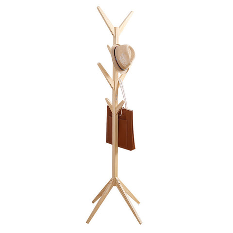 Freestanding Wooden Coat Hat Stand Hanger 8 Hooks, SP2044
