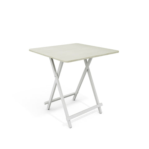 Livingandhome Folding Wooden Dining Table 70x70cm White, ZH1287
