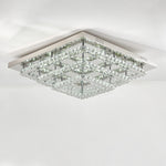 Livingandhome Square Large-size Glamourous Crystal LED Ceiling Light, LG0738