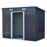 4x8FT Metal Storage Tool Shed for Garden Patio, GS010023GS010024