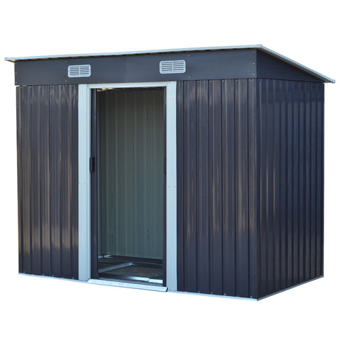 4x8FT Metal Storage Tool Shed for Garden Patio, GS010023GS010024