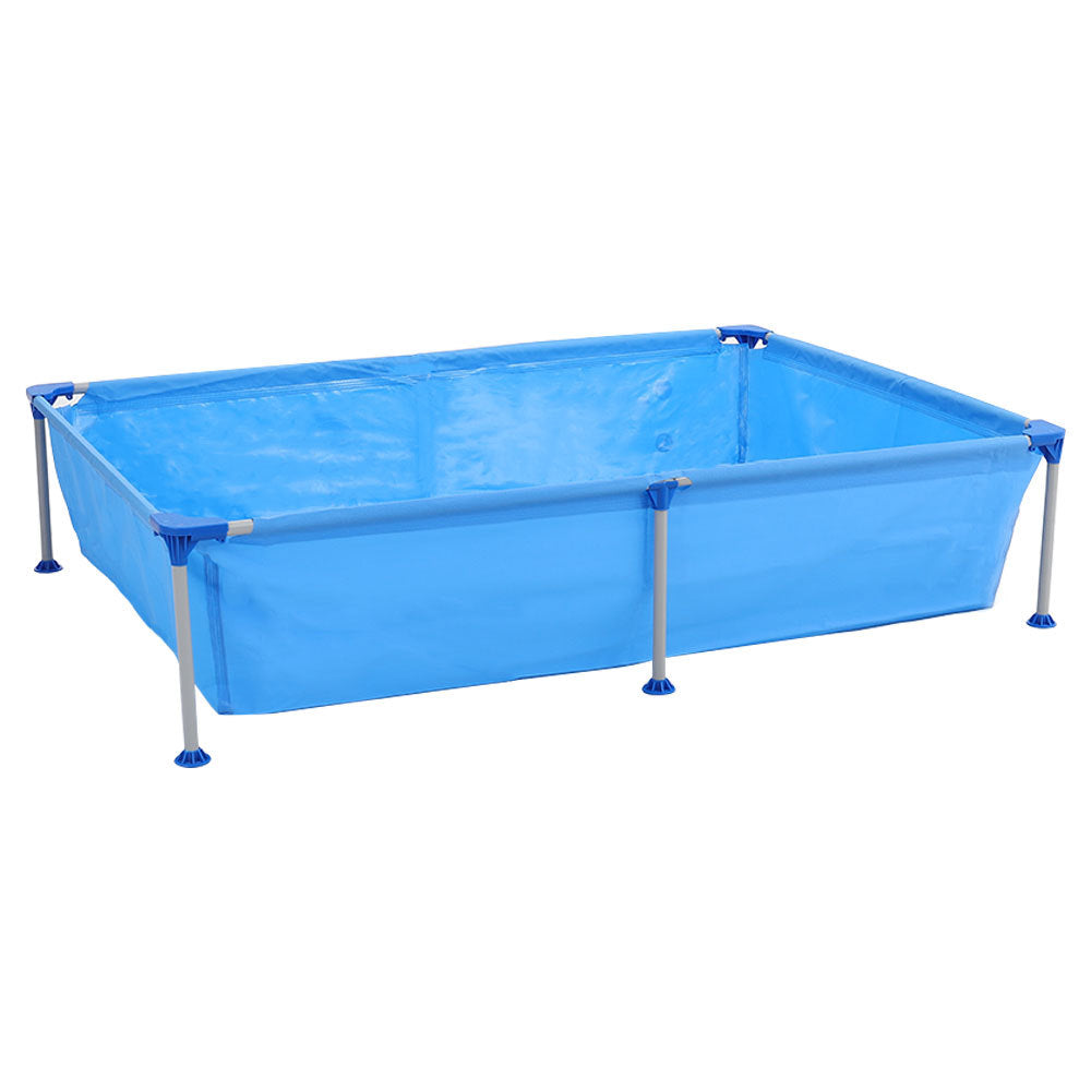 Mini Rectangular Metal Frame Pool Kids Outdoor Above Ground Swimming P ...