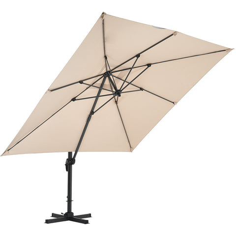 Large Square Canopy Rotating Outdoor Cantilever Parasol, LG0797