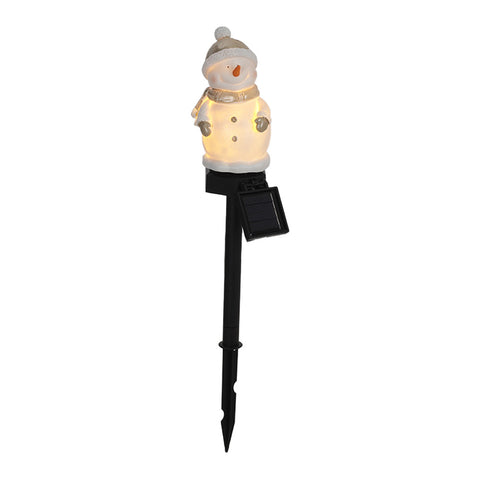 Livingandhome Outdoor Garden Solar Christmas Snowman LED Stake Lights, WZ0014