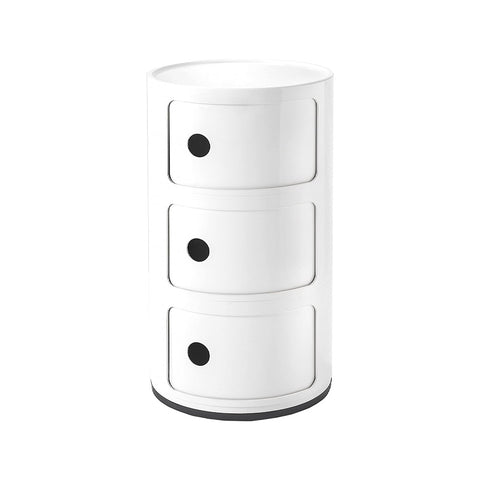 Livingandhome Cylindrical Multi-Tiered Plastic Storage Drawer Unit, ZH1239