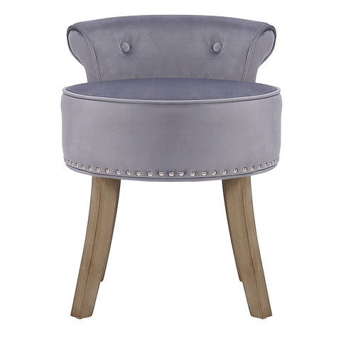 Vintage Low Back Make-up Chair with Wooden Legs, ZH0688