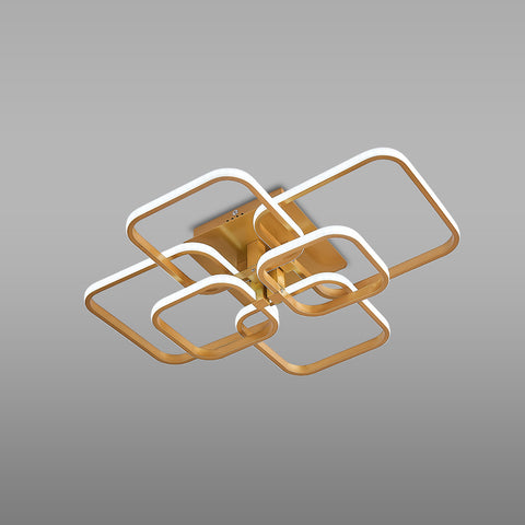 Contemporary Square LED Semi Flush Ceiling Light, LG0857
