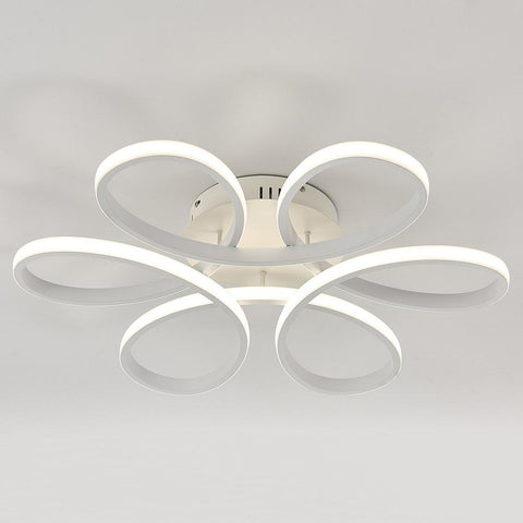 Livingandhome Modern Acrylic Light-adjusted Petal LED Semi Ceiling Light, LG0589