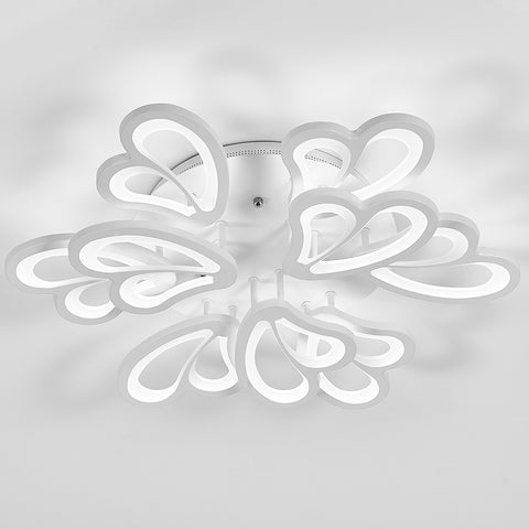 Contemporary Flower-Like LED Semi Flush Ceiling Light, LG0629