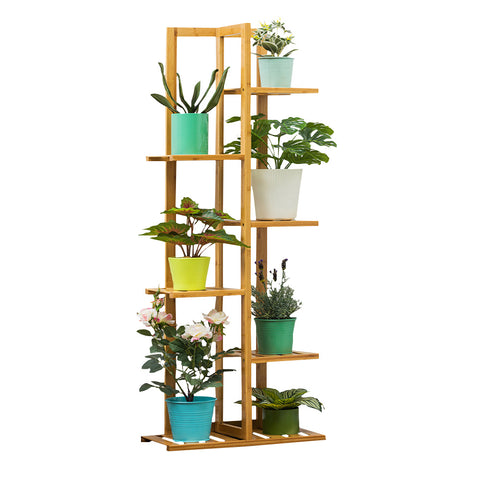 Rustic Wooden Multi-Tiered Potted Plant Stand, SP2379