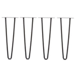 4 Pcs Metal Hairpin Furniture Table Legs Home DIY with Screws and Protectors, PM0336