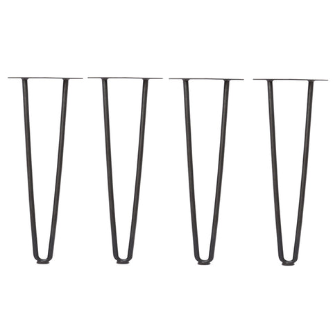4 Pcs Metal Hairpin Furniture Table Legs Home DIY with Screws and Protectors, PM0336