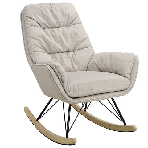 Livingandhome Luxury Wooden Rocking Chair Leisure Chair, JM2113 (JM1746)