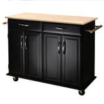 Livingandhome Large Catering Trolley Cart with Drawers and Cabinets, JM1098